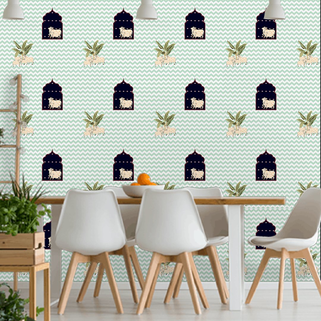 Pichhwai Cows Art Wallpaper DDS564 - Image 4