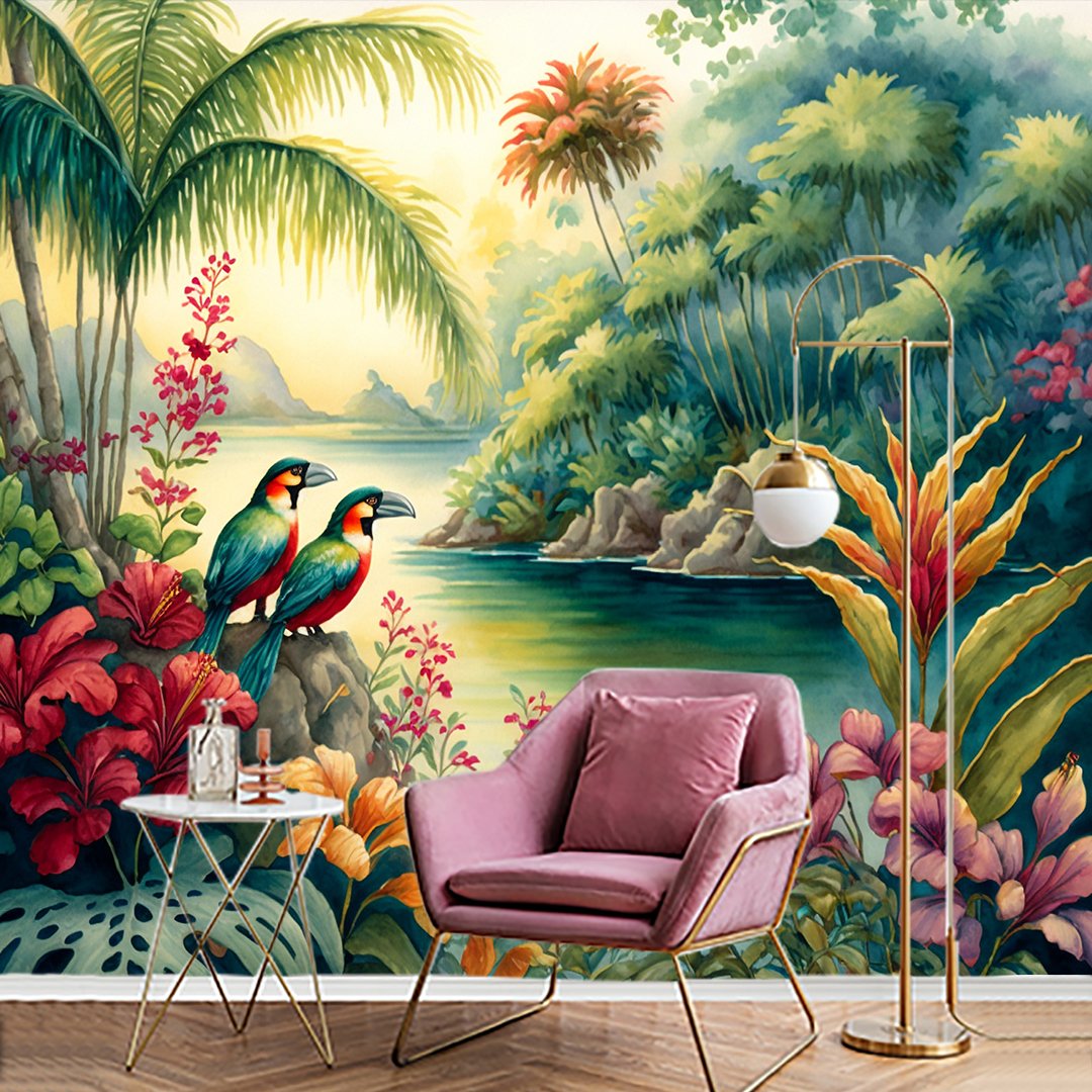 3D Tropical Wallpaper DDS530 - Image 5