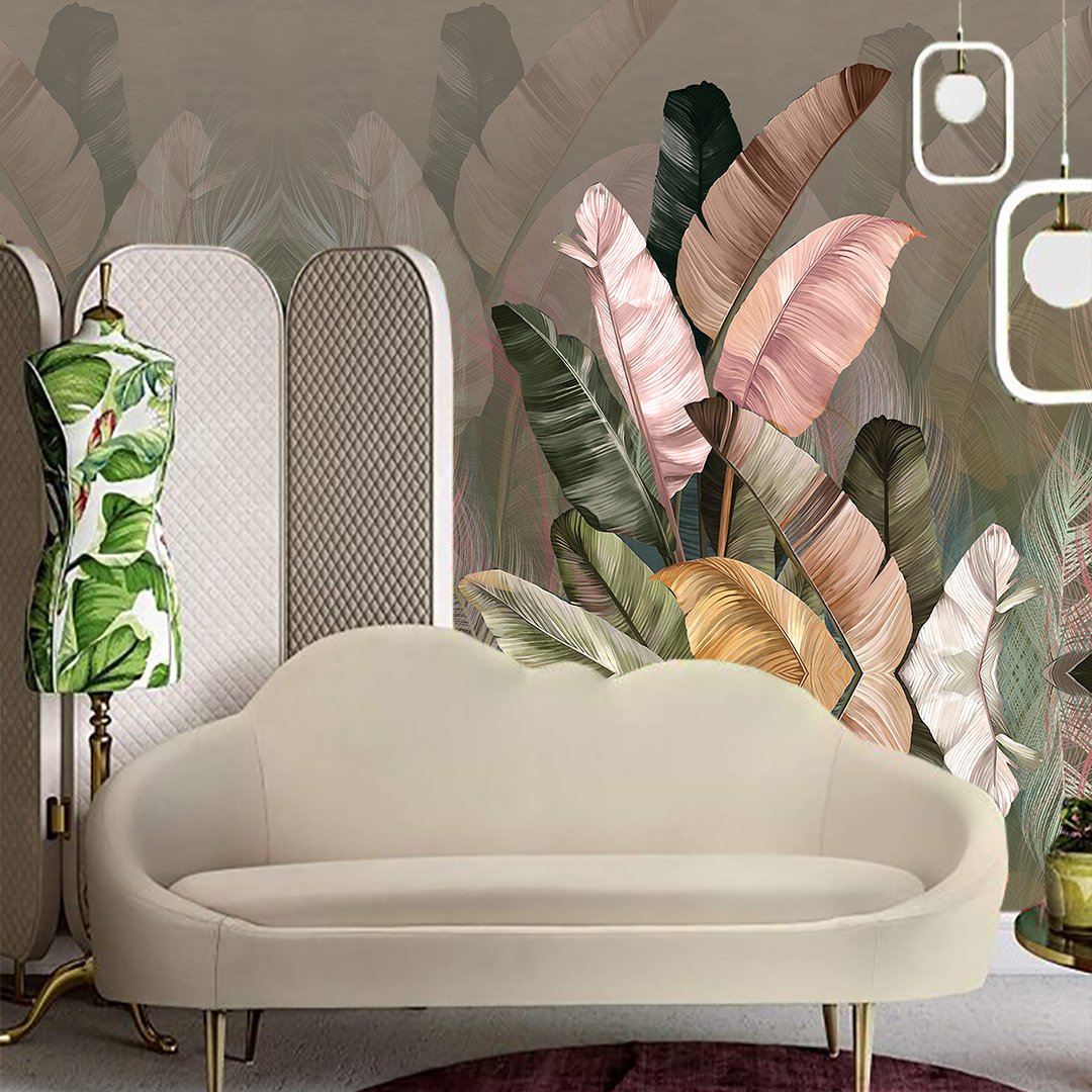 Luxurious 3D Leaf Wallpaper DDS443 - Image 2