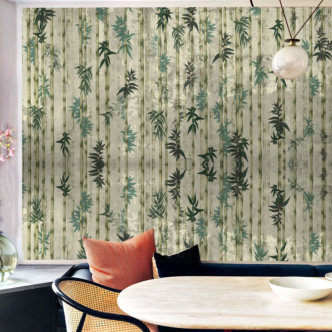 Tropical Plant Bamboo Art Wallcovering DDS414 - Image 2