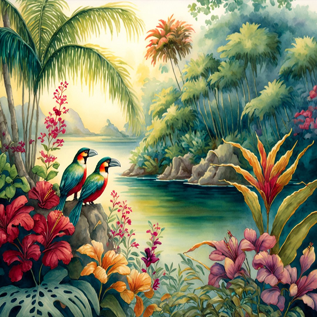 3D Tropical Wallpaper DDS530 - Image 6