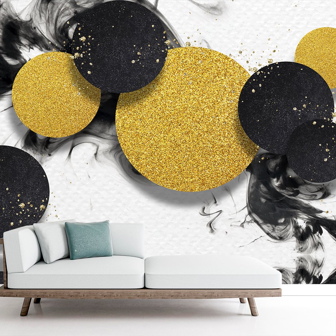 3D Dual Tone Ring Wallpaper DDS096