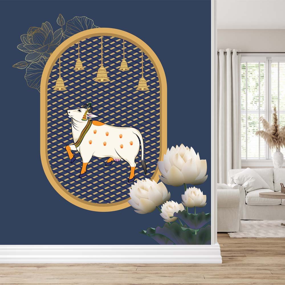 Pichwai Cow Art 5- Customize Wallcoverings