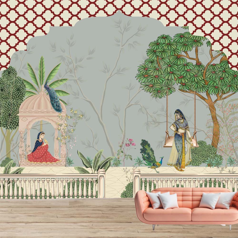 Queen Mughal Garden- Customize Wallcoverings