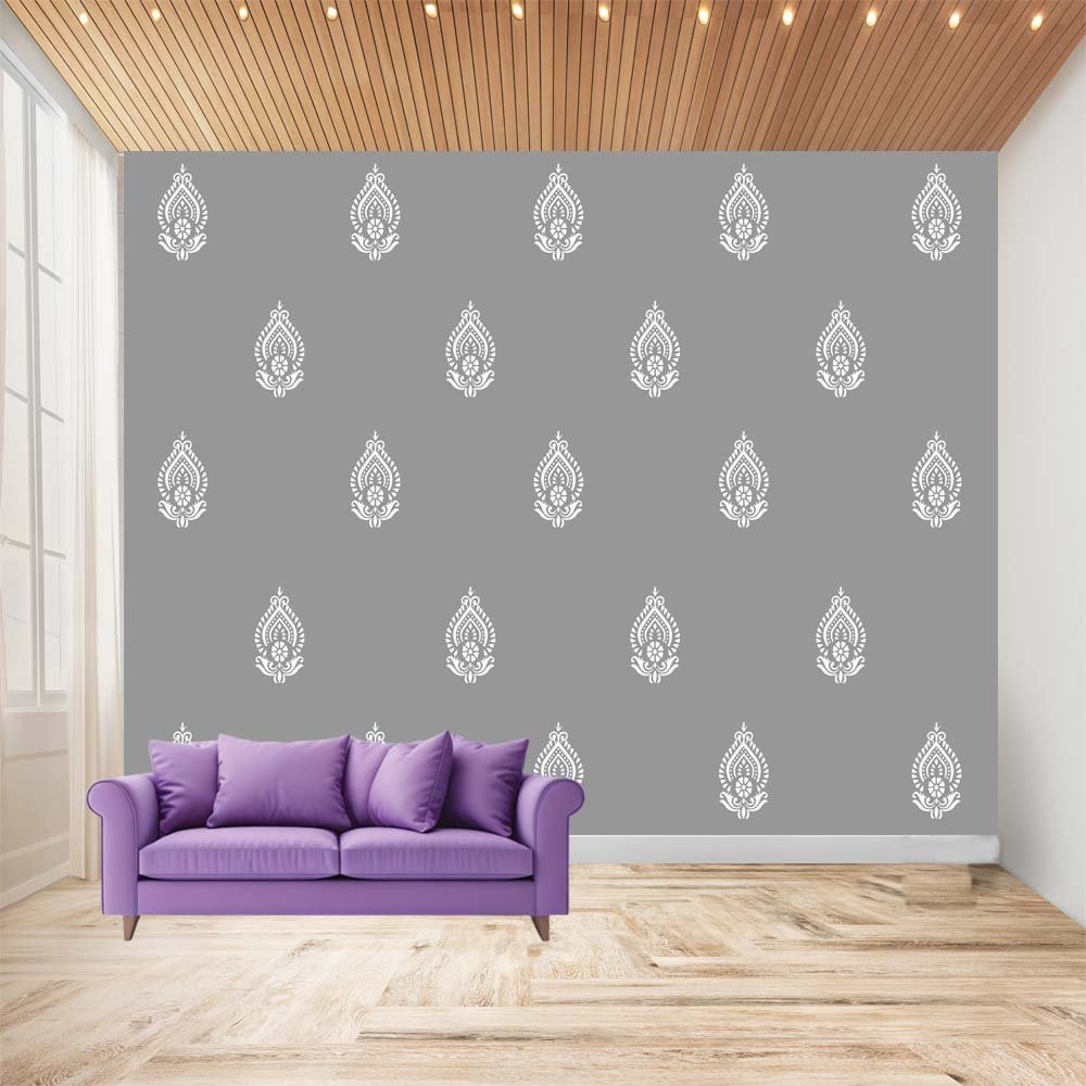 Grey White Repeatable boot- Customize Wallcoverings
