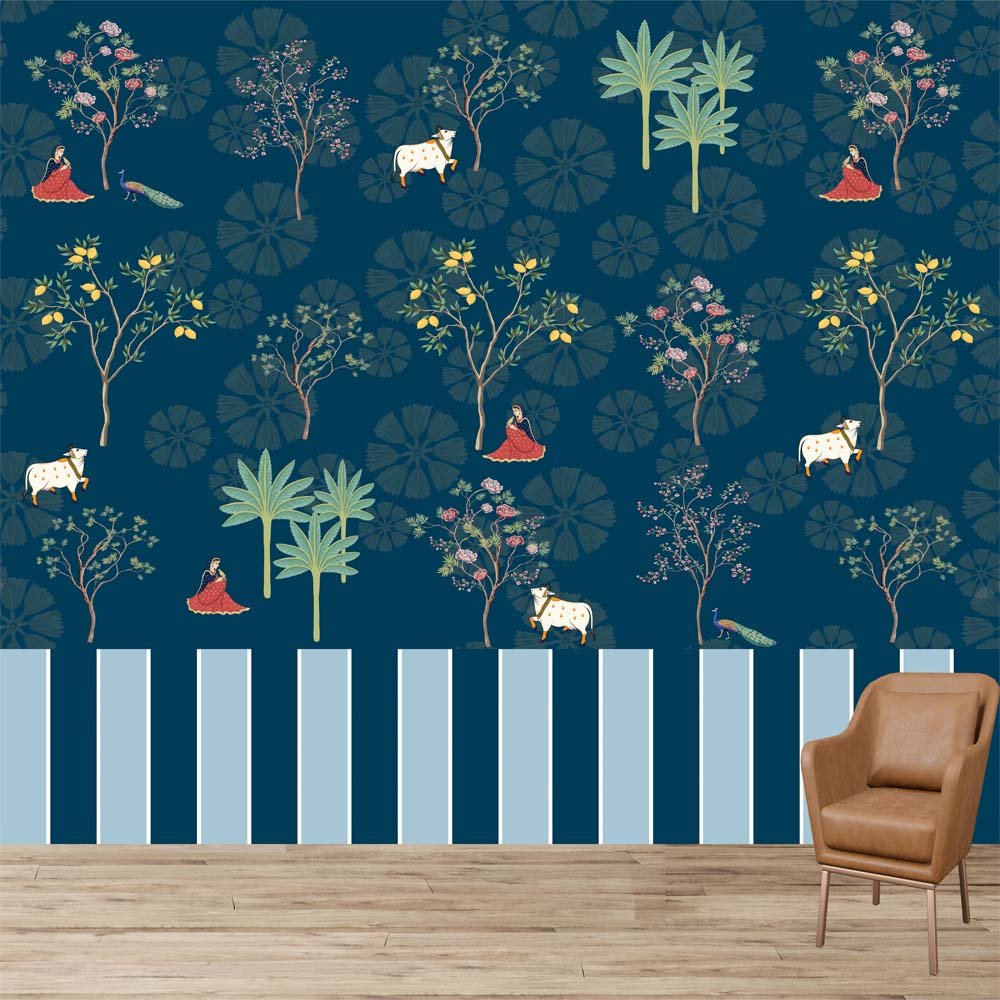 Nature Inspire border- Customize Wallcoverings