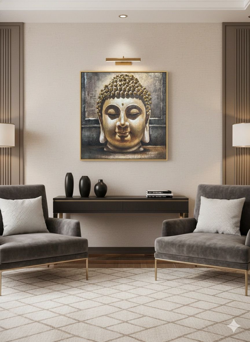 Buddha an aura of peace, wisdom, and tranquility