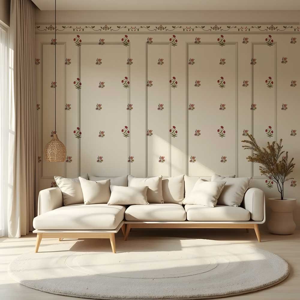 Blush Garden Panels I Mural Wallpaper