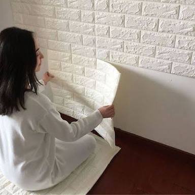 3D White Brick- Foam Panels (70 X 77 cm) 06 MM Thickness - Image 3