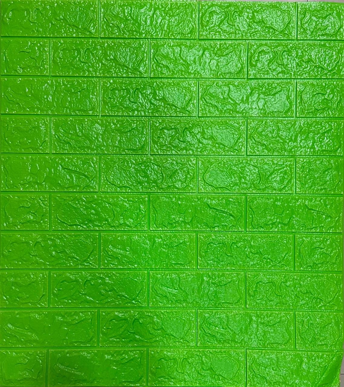 3D Bright Green Brick- Foam Panels (70 X 77 cm) 06 MM Thickness
