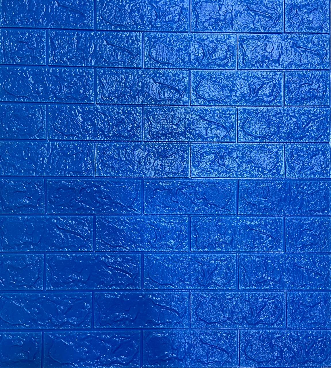 3D Dark Blue Brick- Foam Panels (70 X 77 cm) 06 MM Thickness