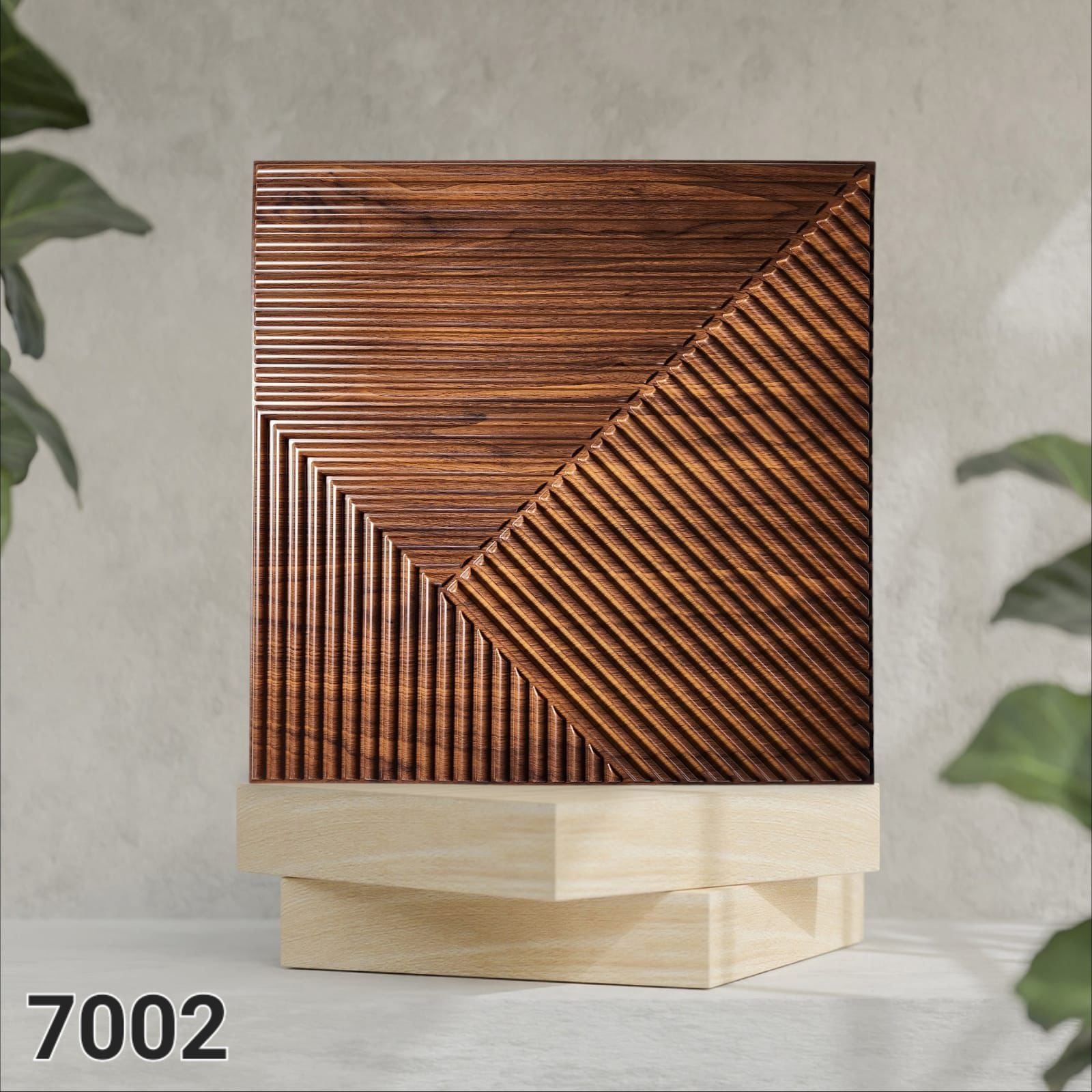 Pack of 10 PCS Wooden Print 3D PVC Panels 7002 (Free Shipping)