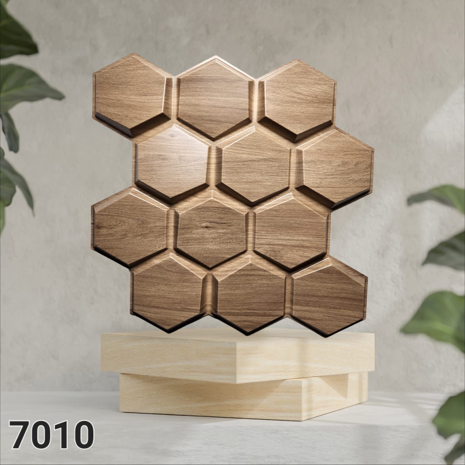 Pack of 10 PCS Haxagon 3D PVC Panels 7010 (Free Shipping)