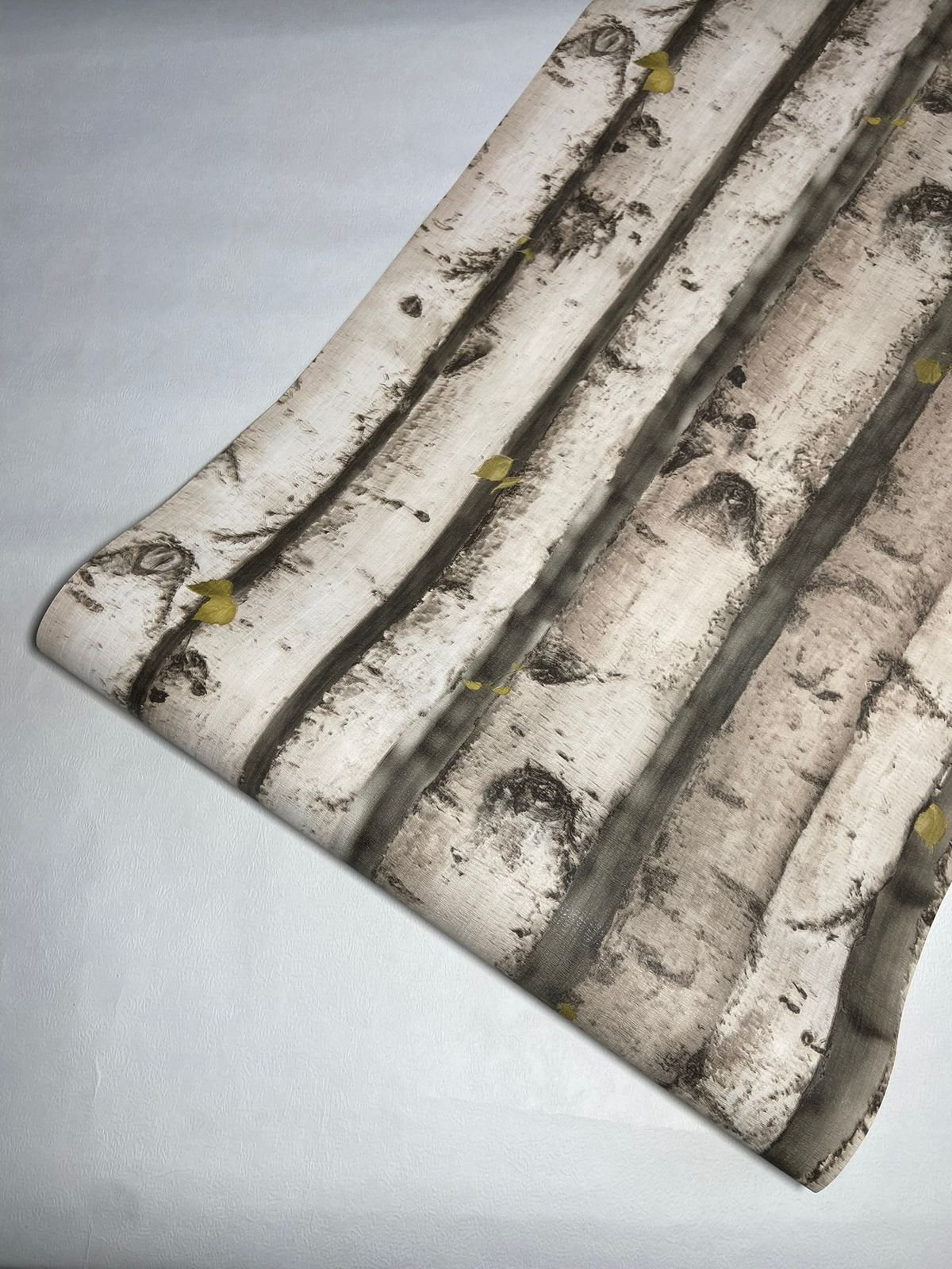 3D Off White Tree- PVC Wallpaper 151031