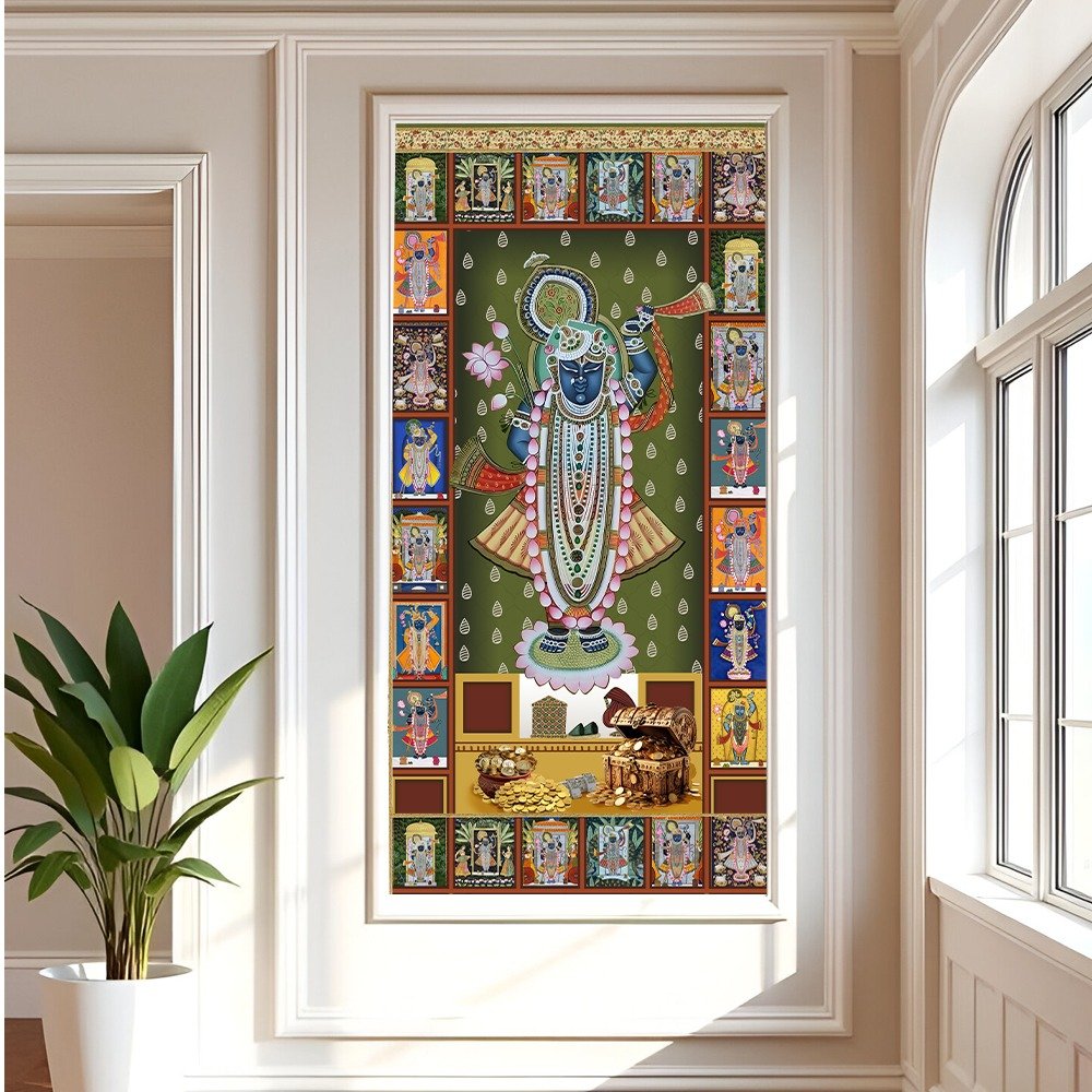 Shrinathji Heritage Temple Pichwai I Custom Wallpaper