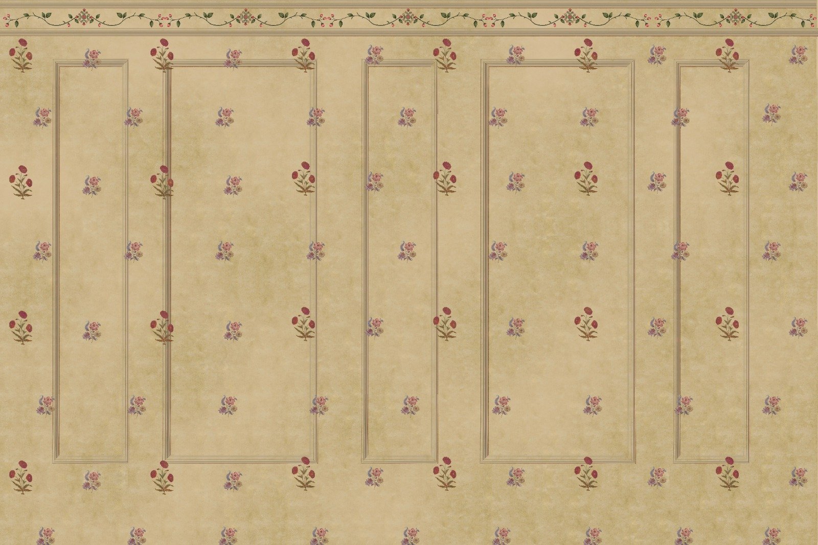 Blush Garden Panels 2 I Mural Wallpaper - Image 3