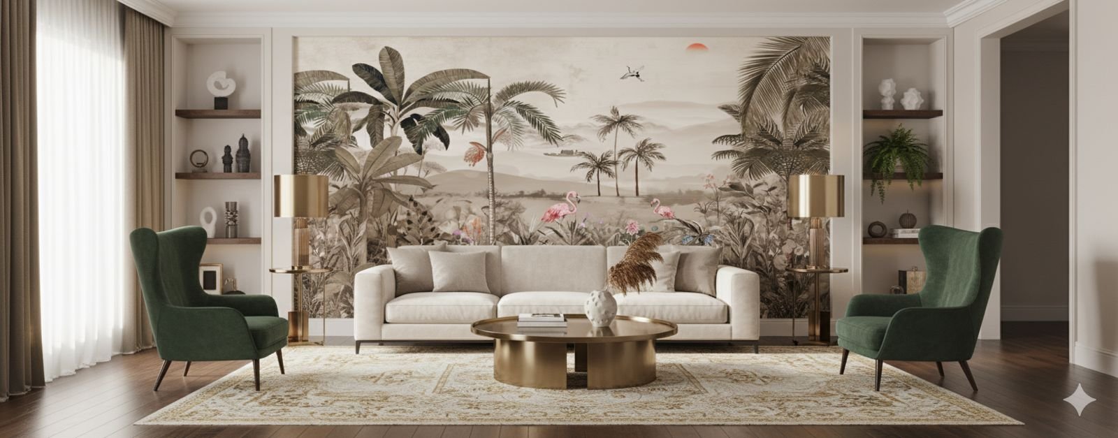 Unveil Paradise: Tropical Sunset Serenity Custom Wall Mural