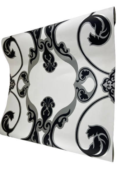 freeWhite & black Florida Made in USA - Nonwoven pvc wallpaper