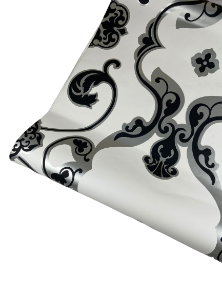 freeWhite & black Florida Made in USA - Nonwoven pvc wallpaper - Image 2