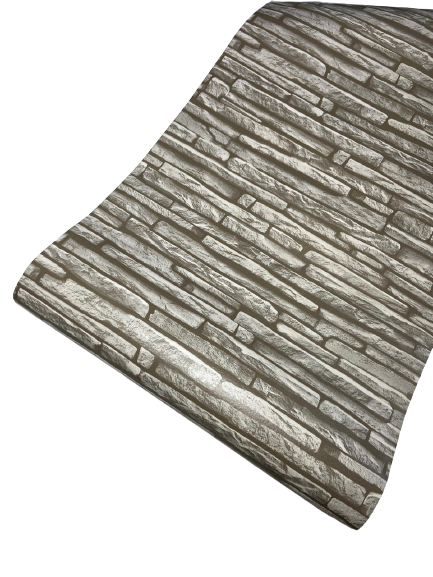 Greenish Grey Rustic Brick - PVC Wallpaper Greenish Grey Rustic Brick – PVC Wallpaper