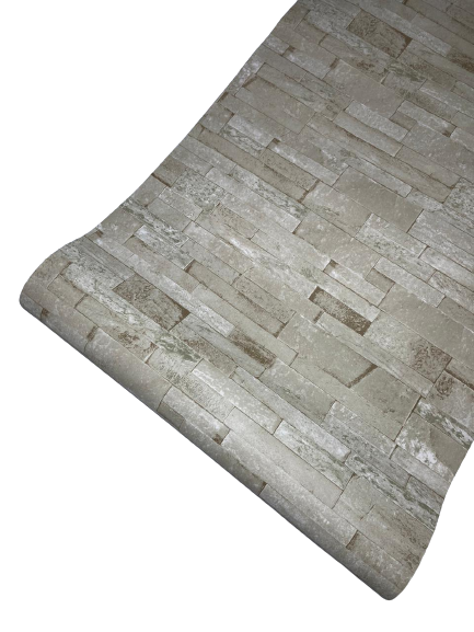 Green Stone Brick - PVC Wallpaper - Image 2