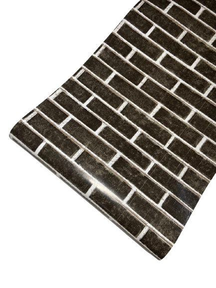 Black Brick - PVC Gloss Wallpaper - Image 2