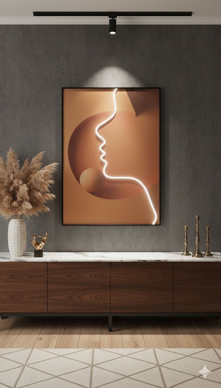 Modern Abstract LED Line Art