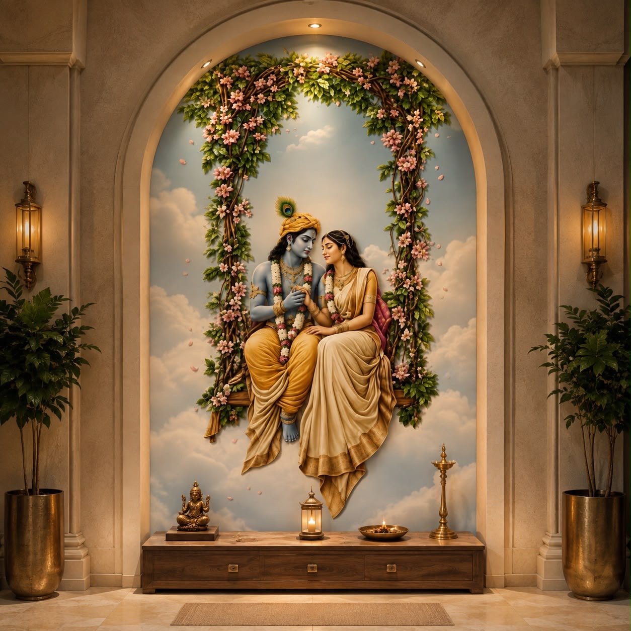 Jhuula | RADHA KRISHNA | Custom Wall Mural