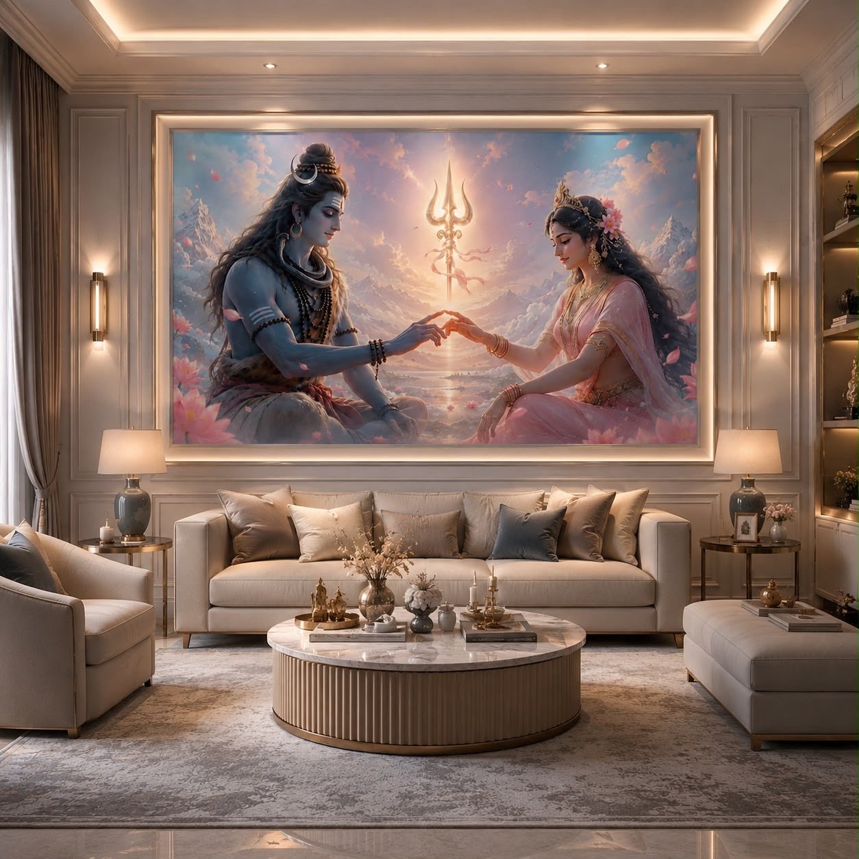 Shiv Parvati | Spritual Wallpaper | Wall Mural
