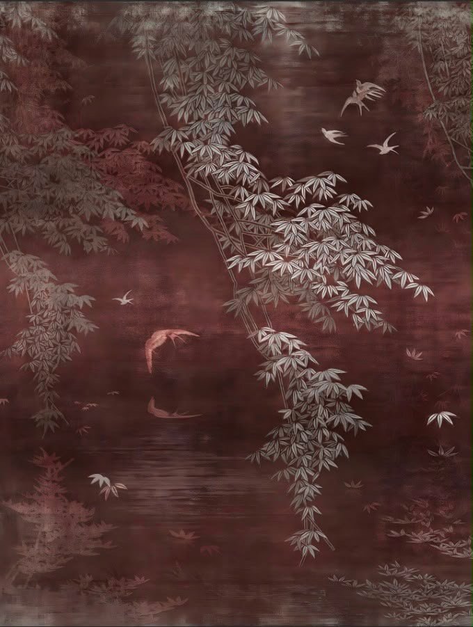 Wine Chinories | Tropical Wallpaper | Wall Mural - Image 2
