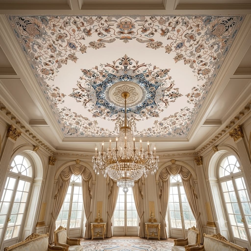 Neelam carpet | Royal ceiling | Custom Wall Mural
